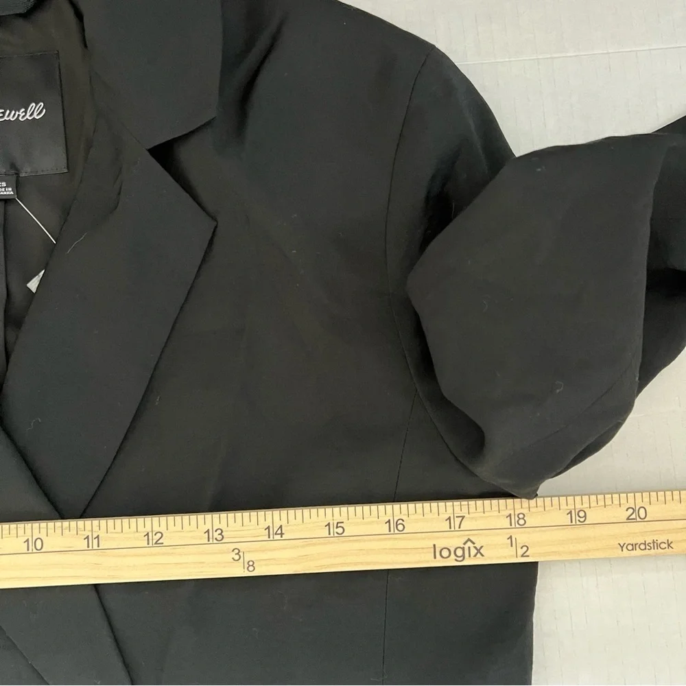 Madewell Elyaf Relaxed Drop Shoulder Softdrape Blazer Black XS NWT - Picture 12 of 13